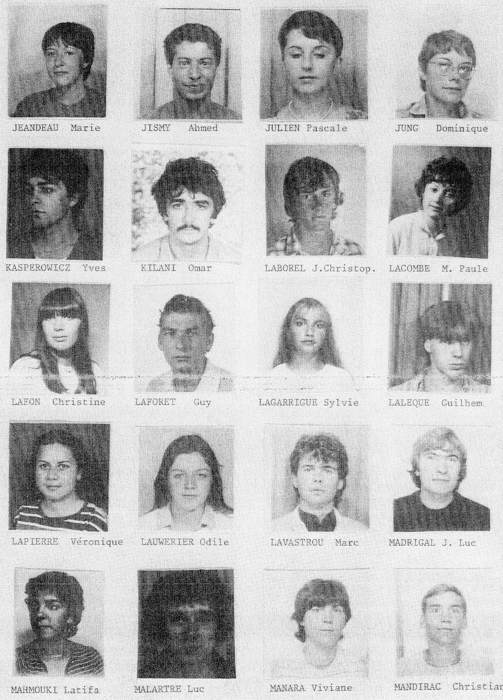 Trombinoscope Promo 1984 - page 3/6